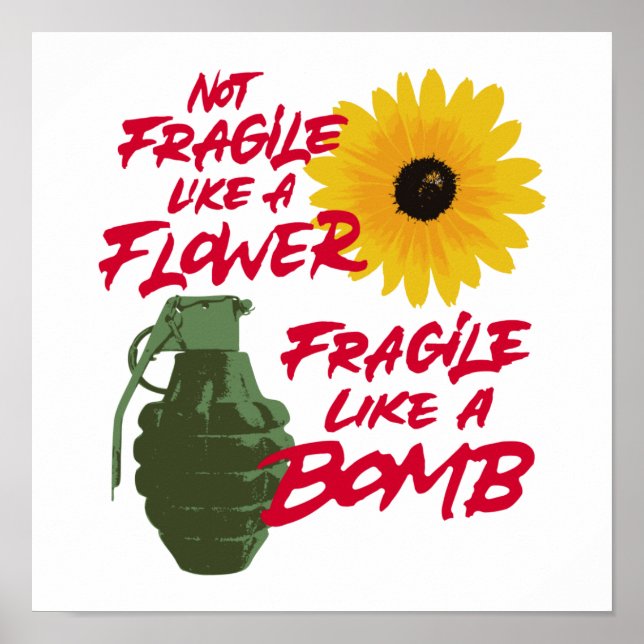 Not fragile like a flower fragile like a bomb poster (Vorne)