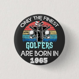 Not-Golfer in mehrfarbiger Typografie Geboren Button