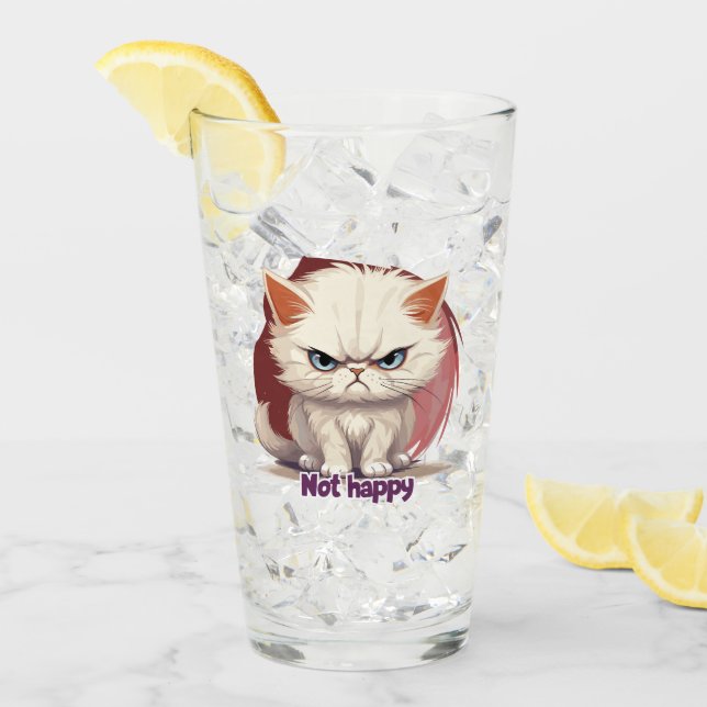 Not happy glas (Vorderseite Ice)