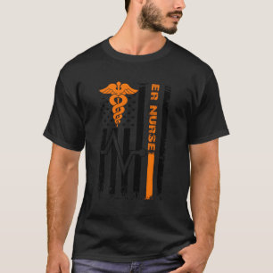 Not leidende amerikanische Fahne Er Nurse Shirt Em