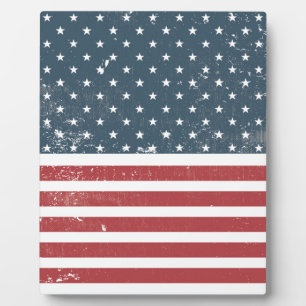Not leidende amerikanische Flagge Fotoplatte