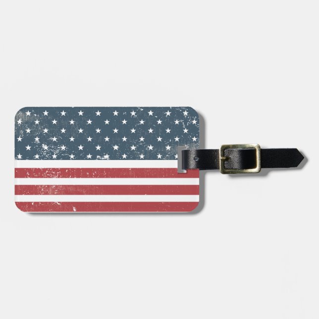 Not leidende amerikanische Flagge Gepäckanhänger (Vorderseite horizontal)