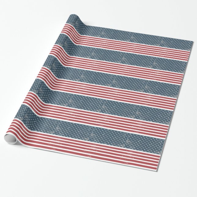 Not leidende amerikanische Flagge Geschenkpapier (Ungerollt)