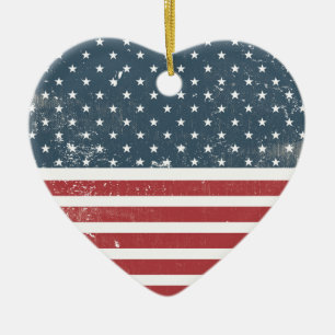 Not leidende amerikanische Flagge Keramik Ornament
