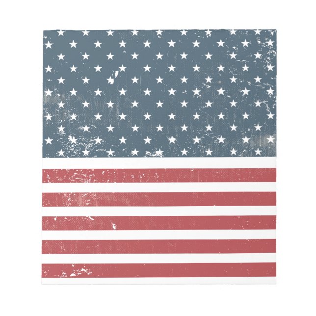 Not leidende amerikanische Flagge Notizblock (Vorderseite)