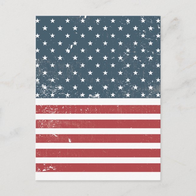 Not leidende amerikanische Flagge Postkarte (Vorderseite)