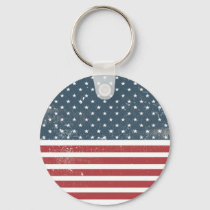 Not leidende amerikanische Flagge Schlüsselanhänger