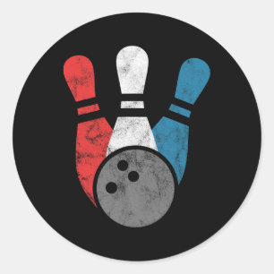 Not leidende Bowlinge für Männer Bowling Buttone u Runder Aufkleber