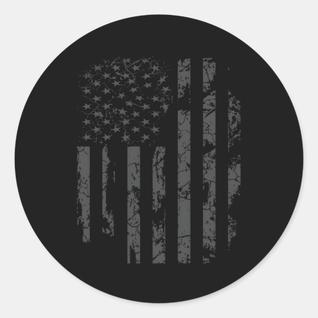 Not leidende Flagge der USA Militär Runder Aufkleber (Vorderseite)