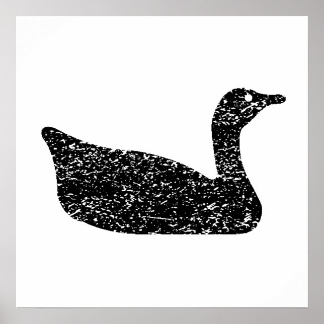 Not leidende Gänse-Silhouette Poster (Vorne)