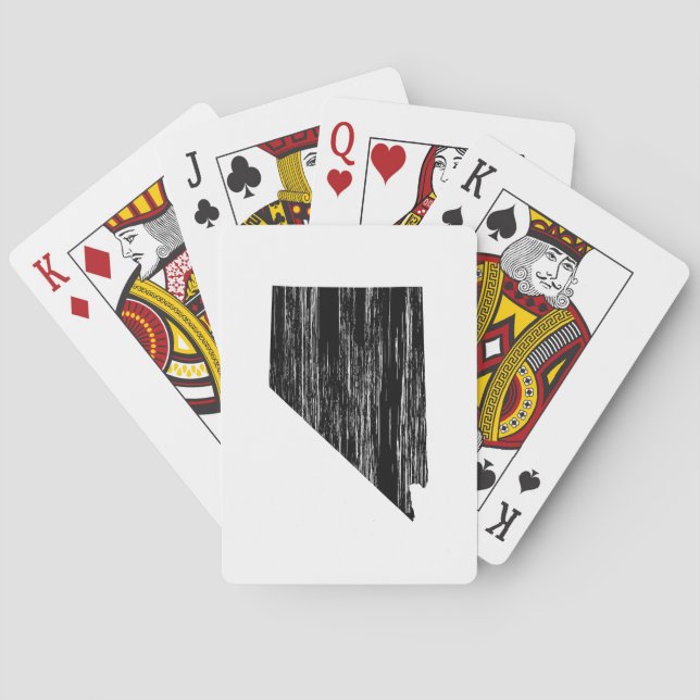 Not leidende Nevada-Staat-Kontur Spielkarten (Rückseite)