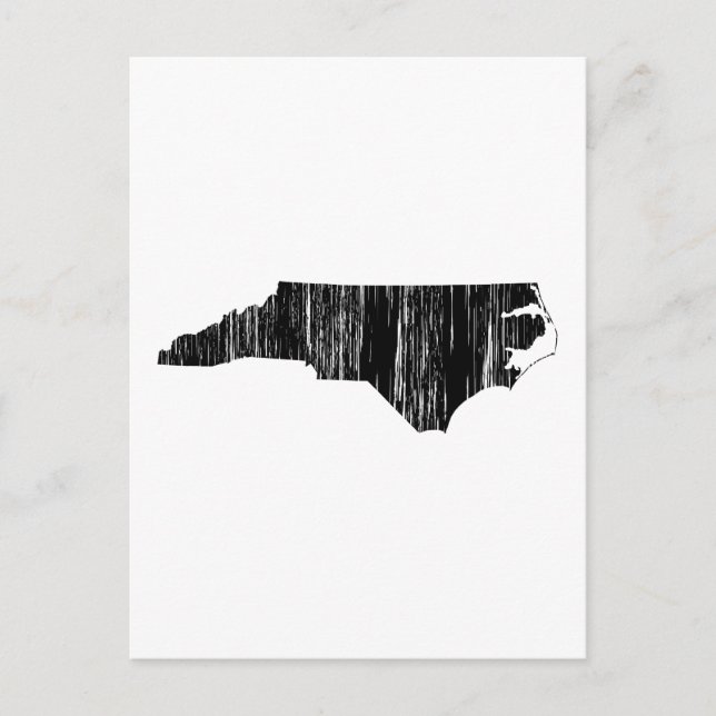 Not leidende North Carolina Staat Kontur Postkarte (Vorderseite)