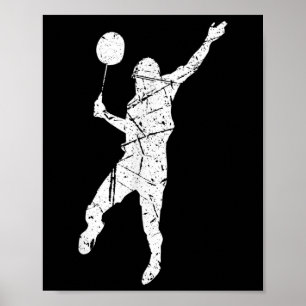 Not leidende Sport Badminton Player Sporty Family  Poster