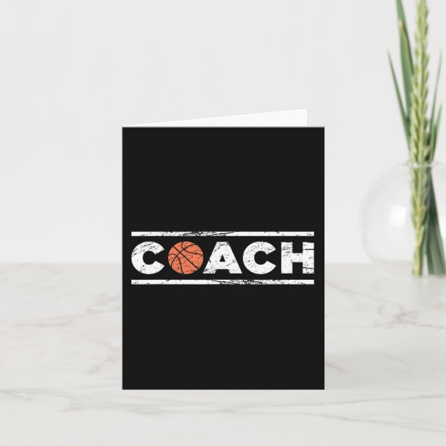Not leidender Basketballtrainer Karte (Vorderseite)