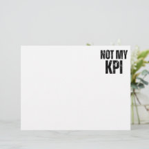 Not My KPI Minimalist Professional Letterhead
