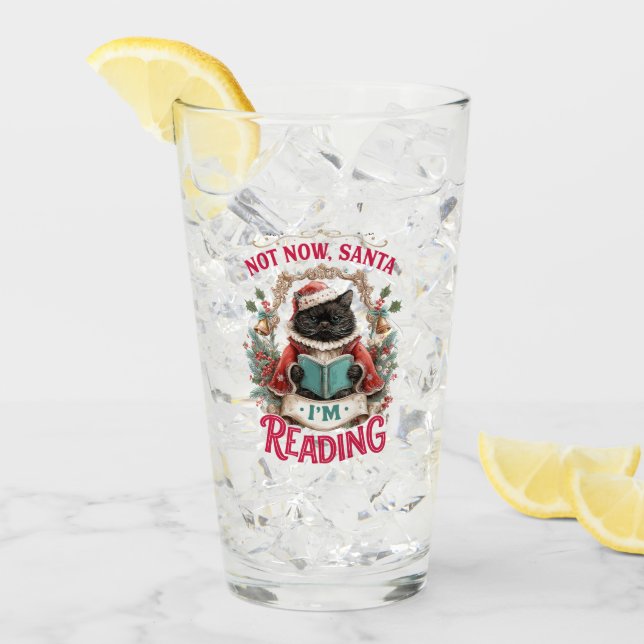 Not Now Santa I'm Reading  Glas (Vorderseite Ice)