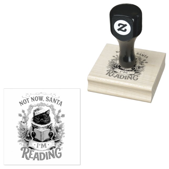 Not Now Santa I'm Reading  Gummistempel (Stempel)