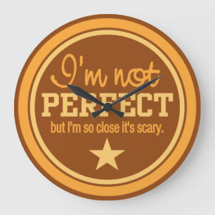 Not Perfect custom wall clock Große Wanduhr