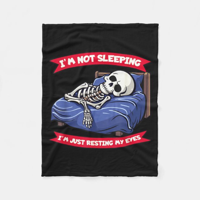 Not Sleeng Im Just Resting, My Eyes Funny Fathers  Fleecedecke (Vorderseite)