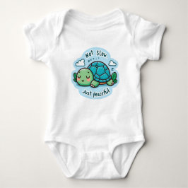 Not Slow Just Peaceful Turtle Baby Strampler