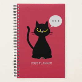 NOT TODAY! Grumpy Black Cat Planner Planer