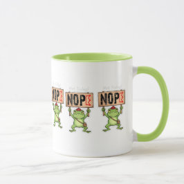 Not Today! Nope Frog Sticker Tasse