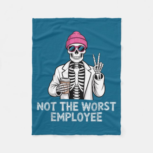 Not Worst Employee Worker Istant Jokes Office Humo Fleecedecke (Vorderseite)