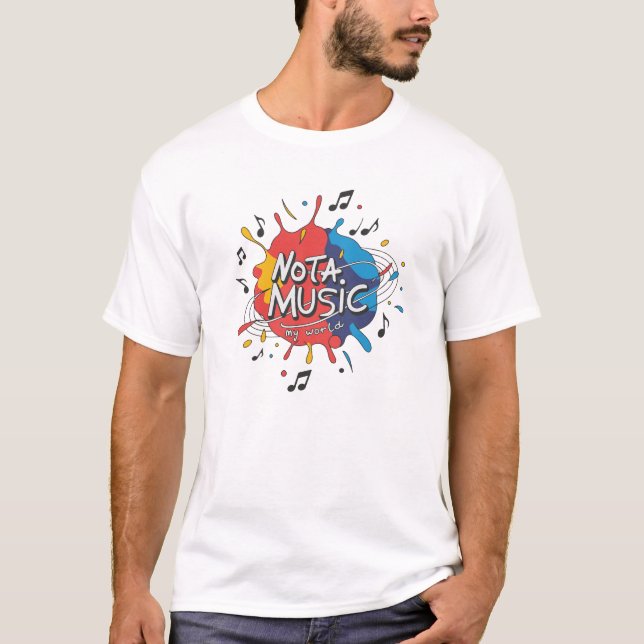 NOTA MUSIC My World Design - Vibriger Paint Splash T-Shirt (Vorderseite)
