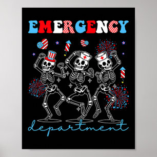 Notabteilung Skeleton Dancing Er Krankenversicheru Poster