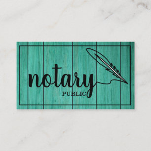 Notaire Public Élégant Script Carte de visite simp