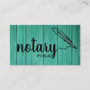 Notaire Public Élégant Script Carte de visite simp