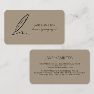 Notar-Agent für Berufliche Darlehen Visitenkarte