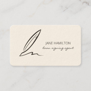 Notar-Agent für Berufliche Darlehen Visitenkarte