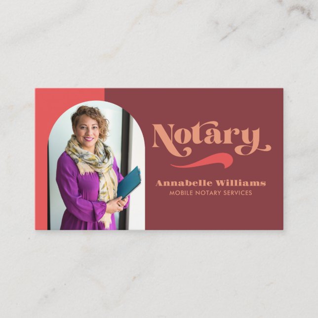 Notar-Agent für Notar-Foto Visitenkarte (Vorderseite)
