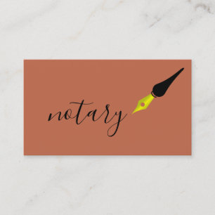 Notar Agent Pen Logo Freelance Calligraphy Writer Visitenkarte