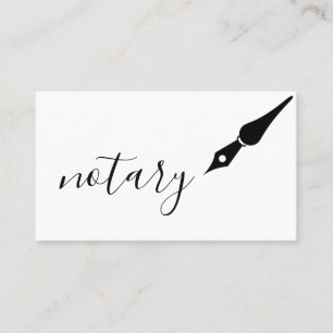 Notar Agent Pen Logo Freelance Calligraphy Writer Visitenkarte