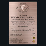 Notar Agent Rose Gold Brush Metal Marketing Flyer<br><div class="desc">Moderne Elegante Chic Roush Pink Metallic Brushed Metal Notar Loan Signierung Agent Werbeaktion Marketing Flyer</div>