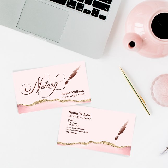 Notar-Agent Signierung moderner QR-Code Visitenkarte (Von Creator hochgeladen)