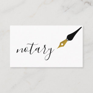 Notar-Agent-Stift-Logo-freiberuflich tätiger Visitenkarte