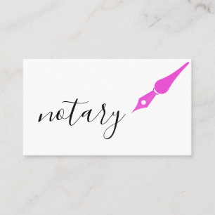 Notar-Agent-Stift-Logo-freiberuflich tätiger Visitenkarte