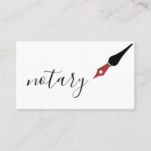 Notar-Agent-Stift-Logo-freiberuflich tätiger Visitenkarte
