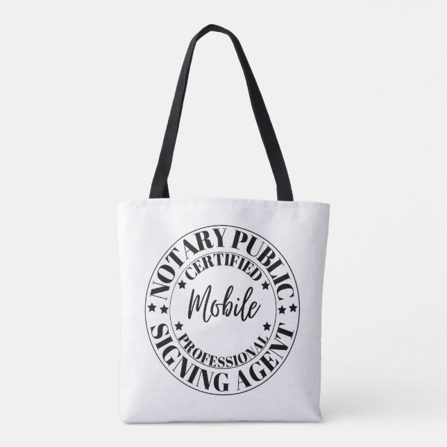 Notar-Agent Tote Bag Tasche (Rückseite)