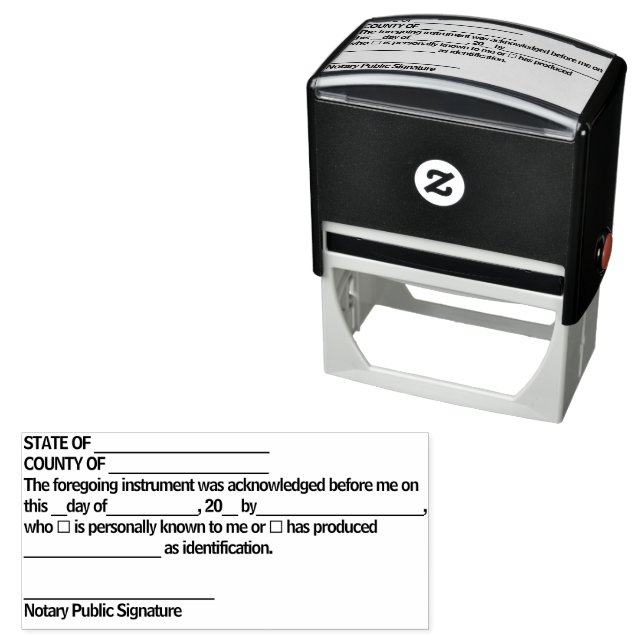 Notar-Bestätigung Selbstfarbige Briefmarke aus Kau Permastempel (Beispiel)