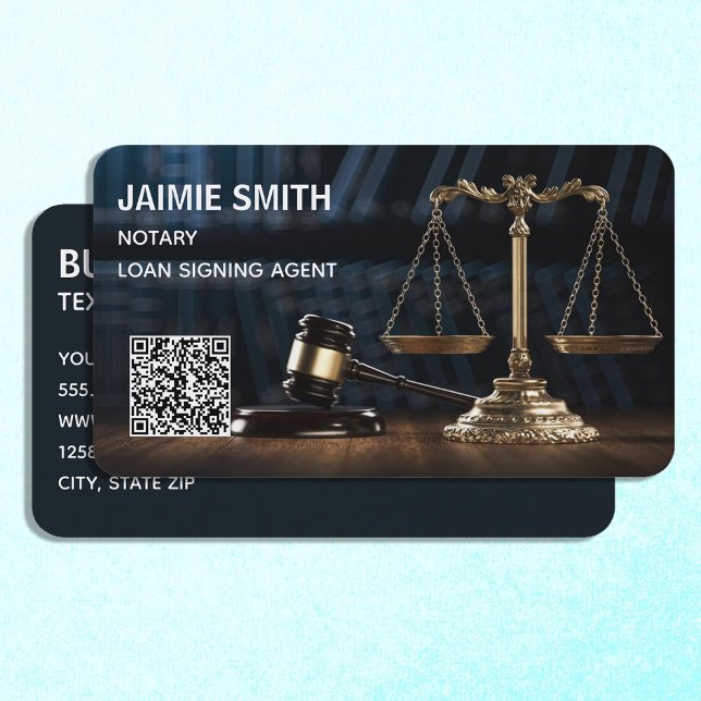 Notar Custom QR Visitenkarte (Notary Custom QR Business Cards)