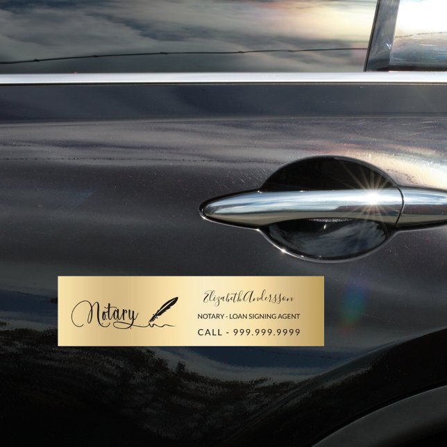 Notar Kreditsignierung Agent Gold-Skript Autoaufkleber (Von Creator hochgeladen)