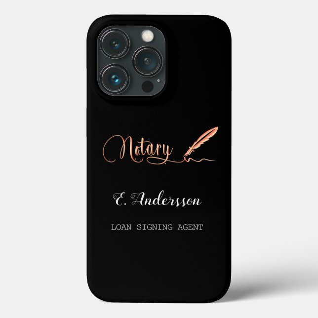 Notar-Kreditunterzeichnung Agent schwarze Rose Gol Case-Mate iPhone Hülle (Rückseite)