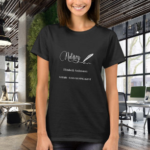 Notar-Kreditunterzeichnungsagentenstift schwarz we T-Shirt