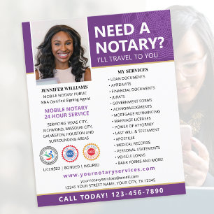 Notar Loan Signing Agent Lila Bearbeitbar Flyer