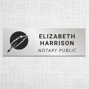 Notar Logo Silber Namensschild