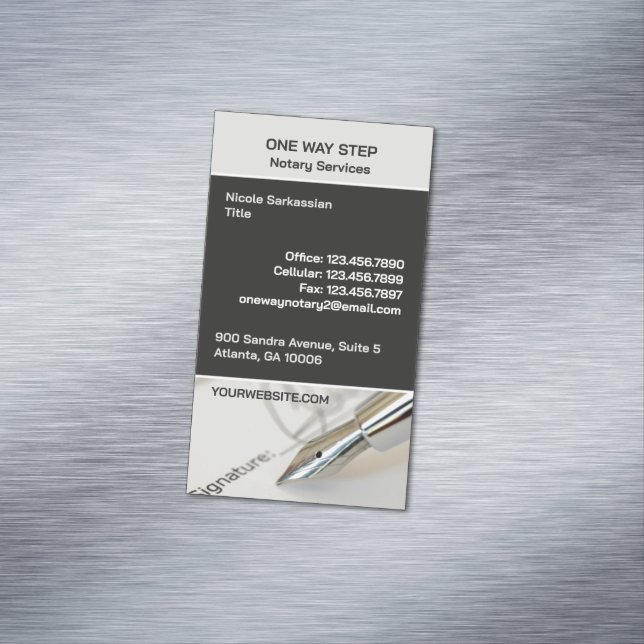 Notar Magnetische Visitenkarte (Beispiel)